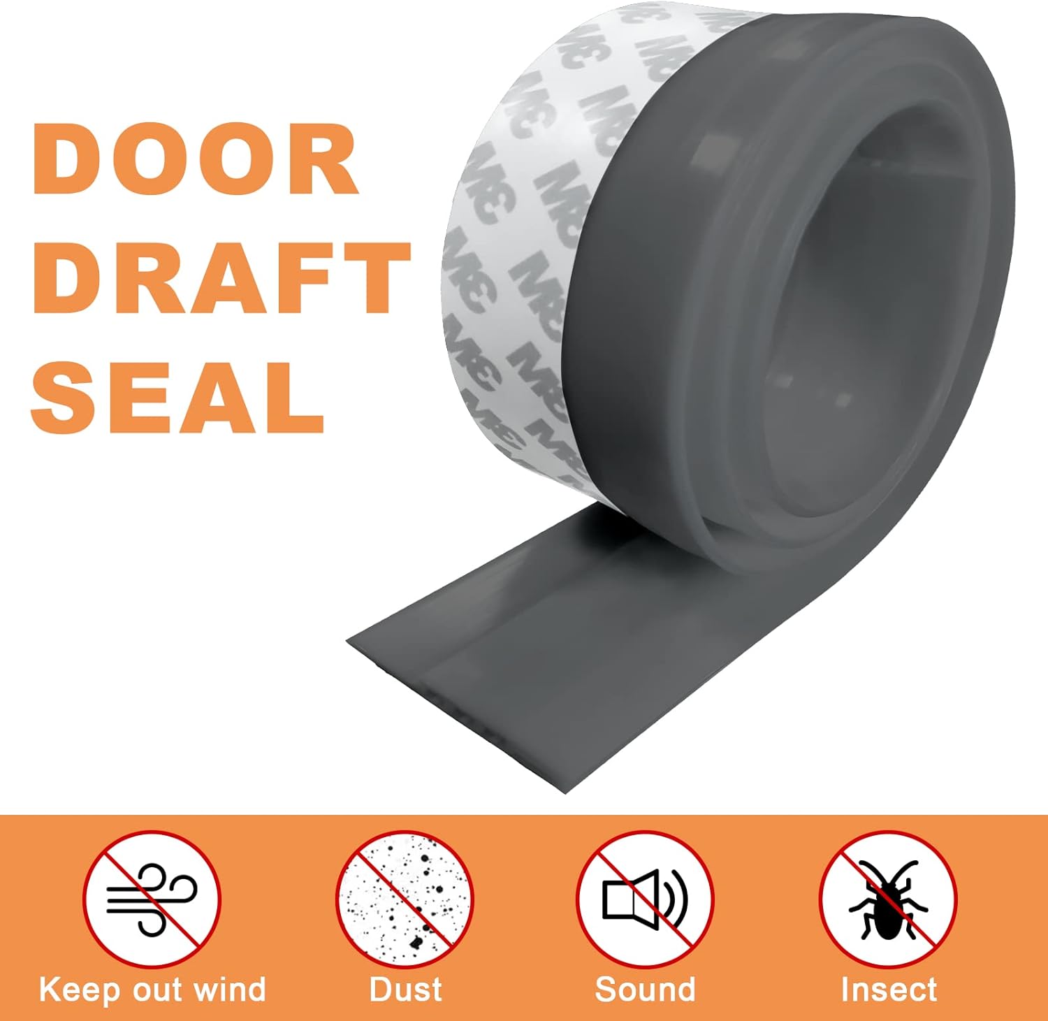 Pehoto Door Draft Stopper 39 Inch Insulator