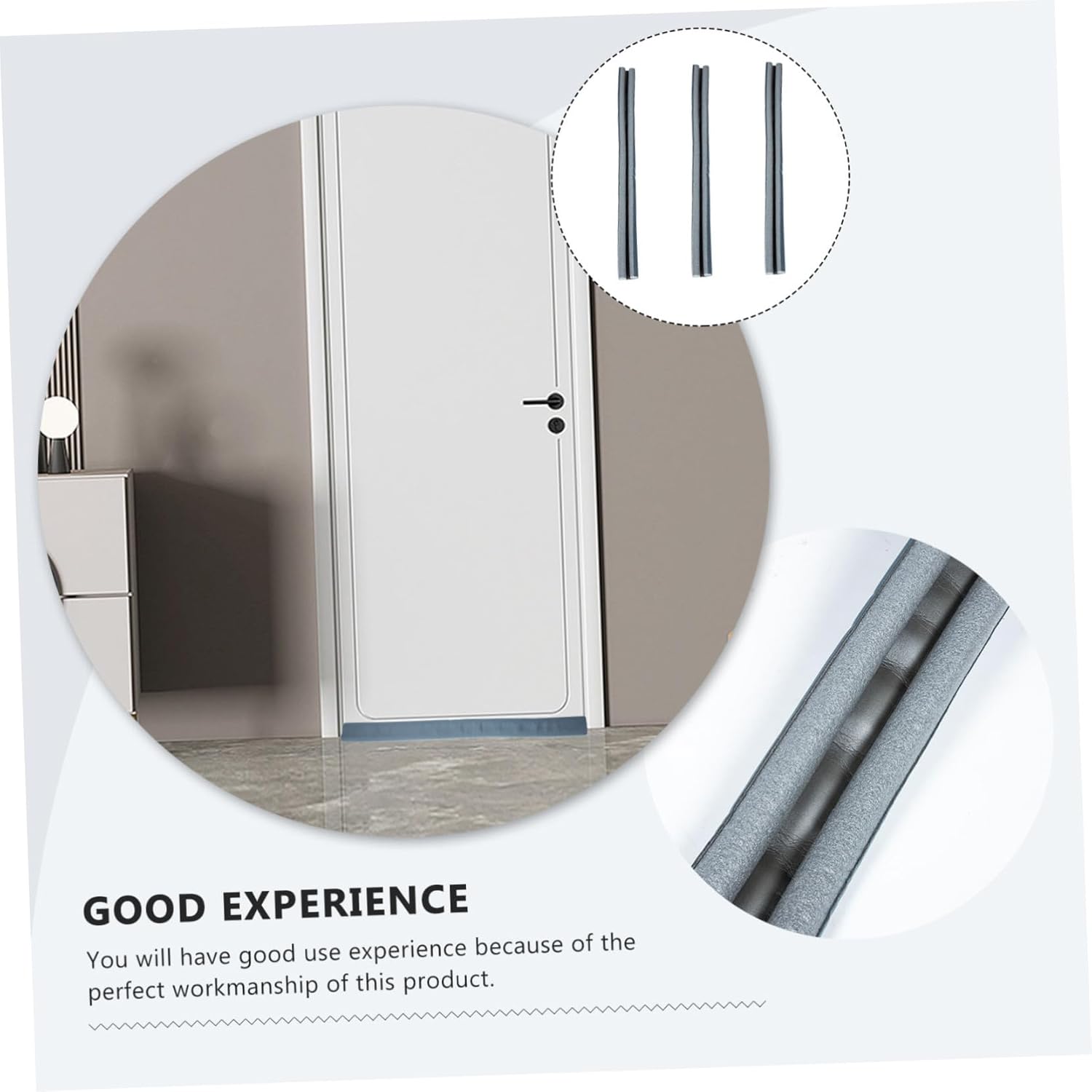 3pcs Under Door Draft Stopper for Home and Weather Sealing