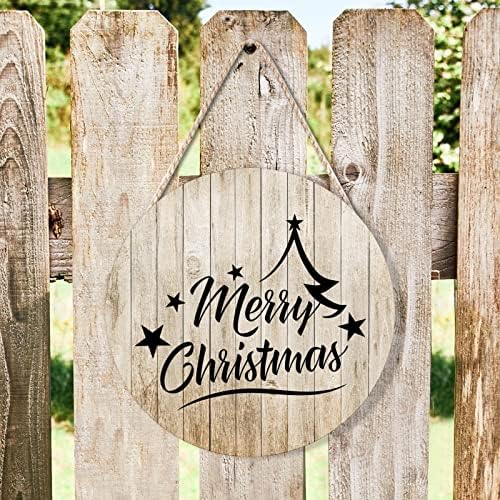 Farmhouse Front Door Hanger Christmas Decor Round Wood Sign Funny 10x10