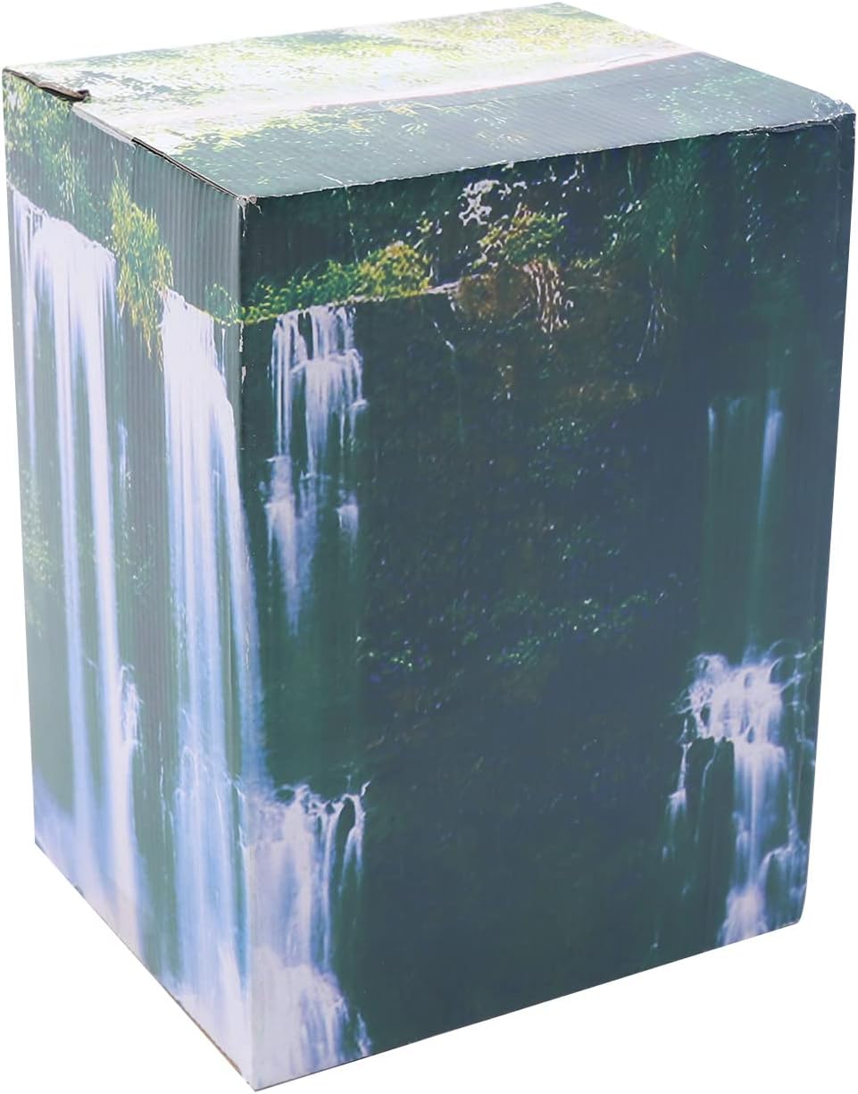 WINNIESHOP Indoor Tabletop Waterfall Fountain with Lights and Plants