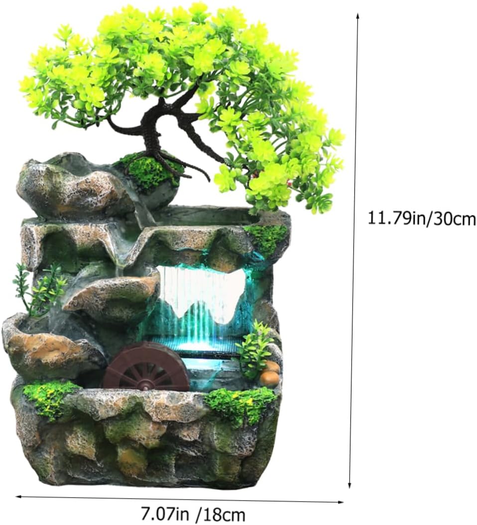 VINTORKY Tabletop Water Fountain for Home Decor