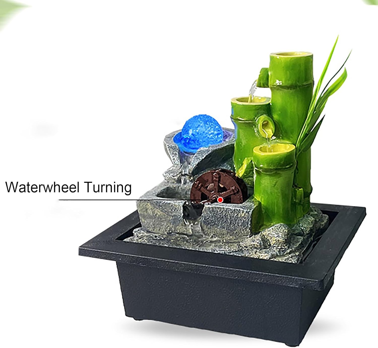 Zen Indoor Tabletop Fountain with Crystal Ball