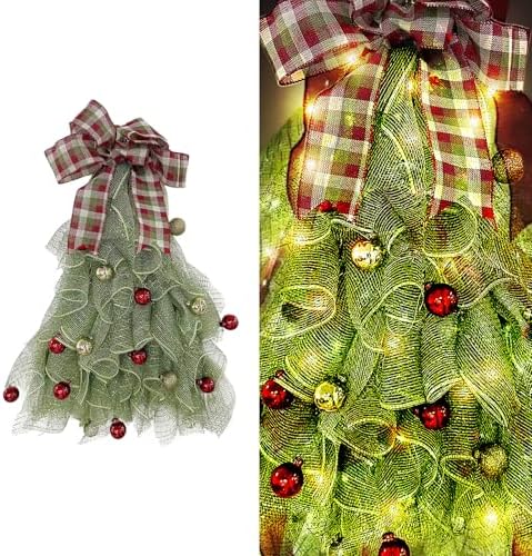 Handmade Christmas Tree Wreath for Front Door