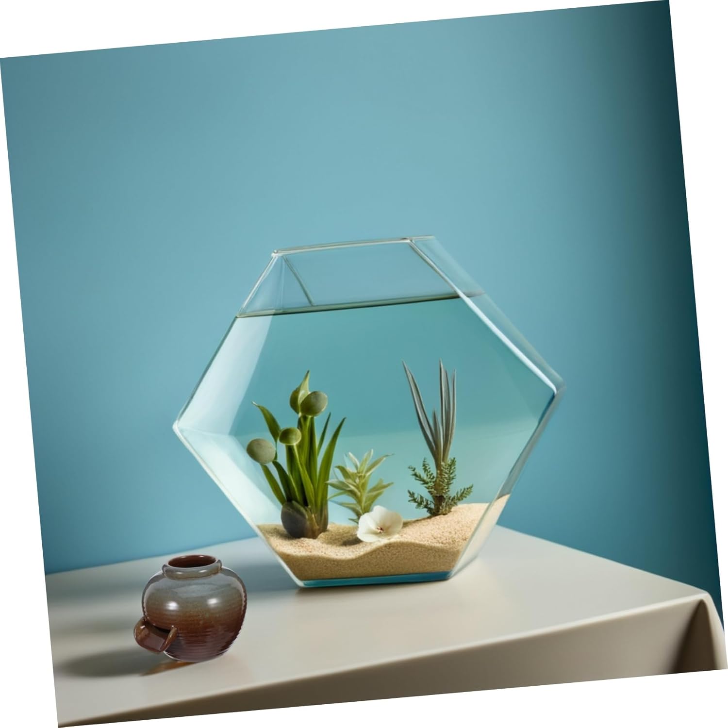 LIFKOME 2pcs Ceramic Tabletop Fountain for Indoor Decor