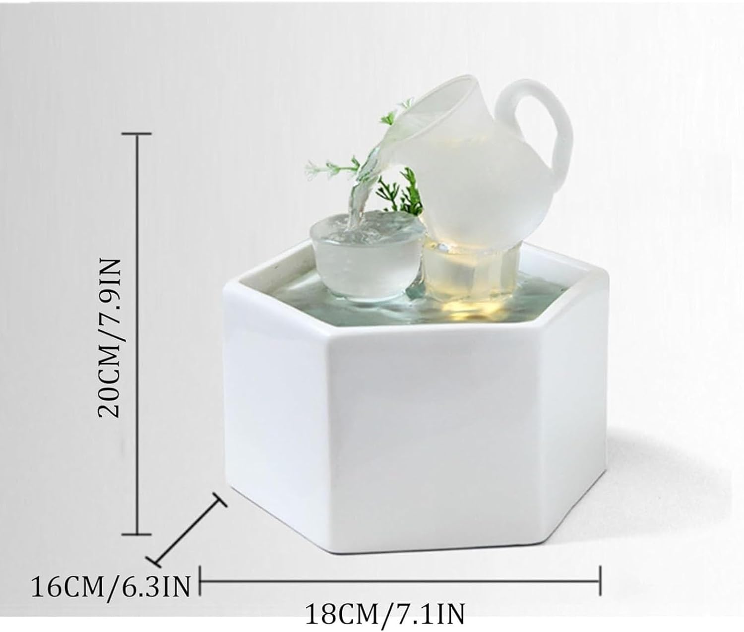 Creative Waterfall Fountain Indoor Decor 18x16x20CM Tabletop Fountain