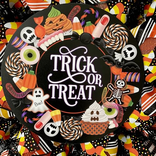 Trick Or Treat Halloween Wreath 24 or 28 Inch