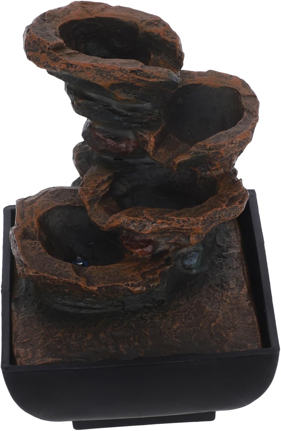 110v Tabletop Fountain with LED Light and Meditation Decor