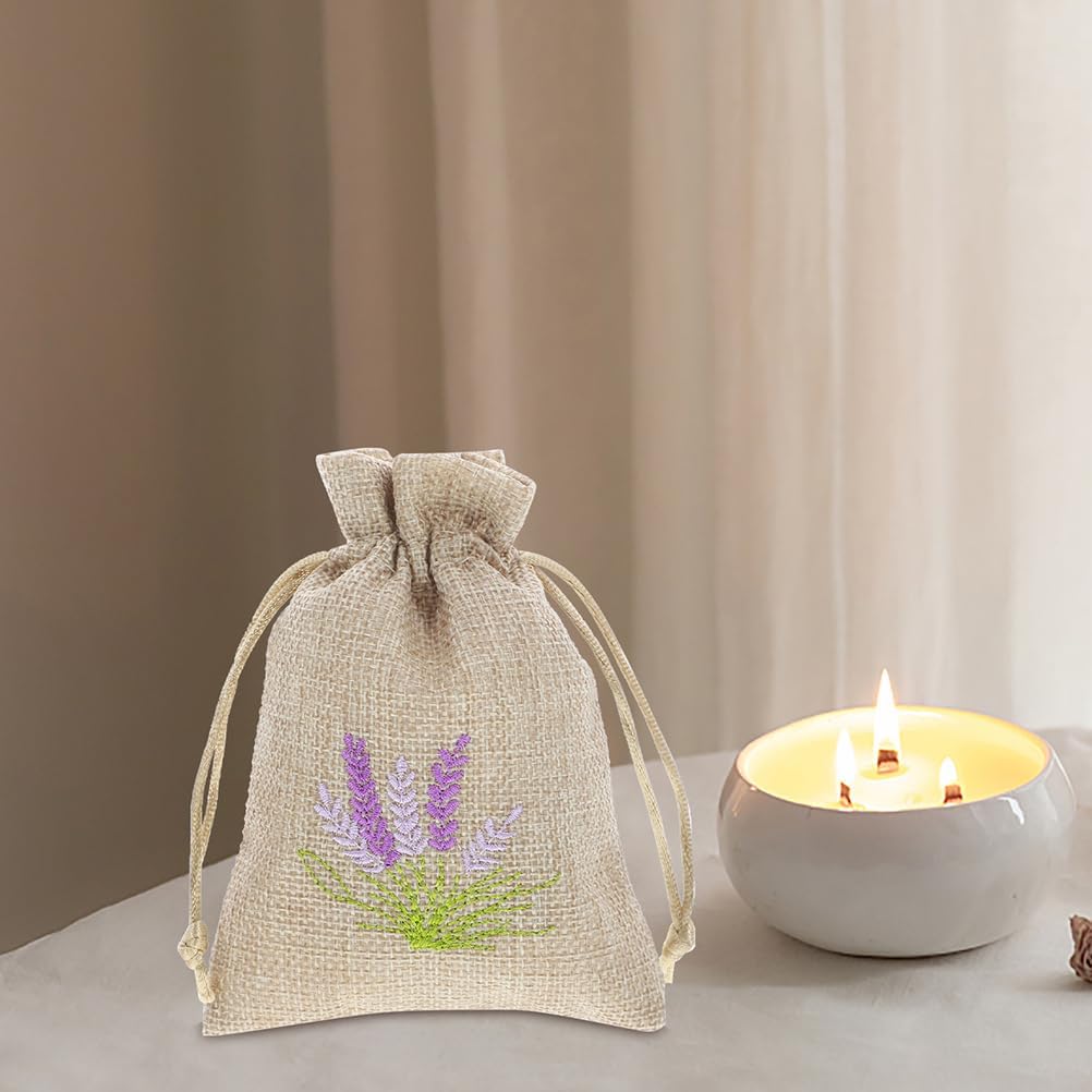 LOGOFUN 5pcs Dried Flower Storage Bag with Drawstring