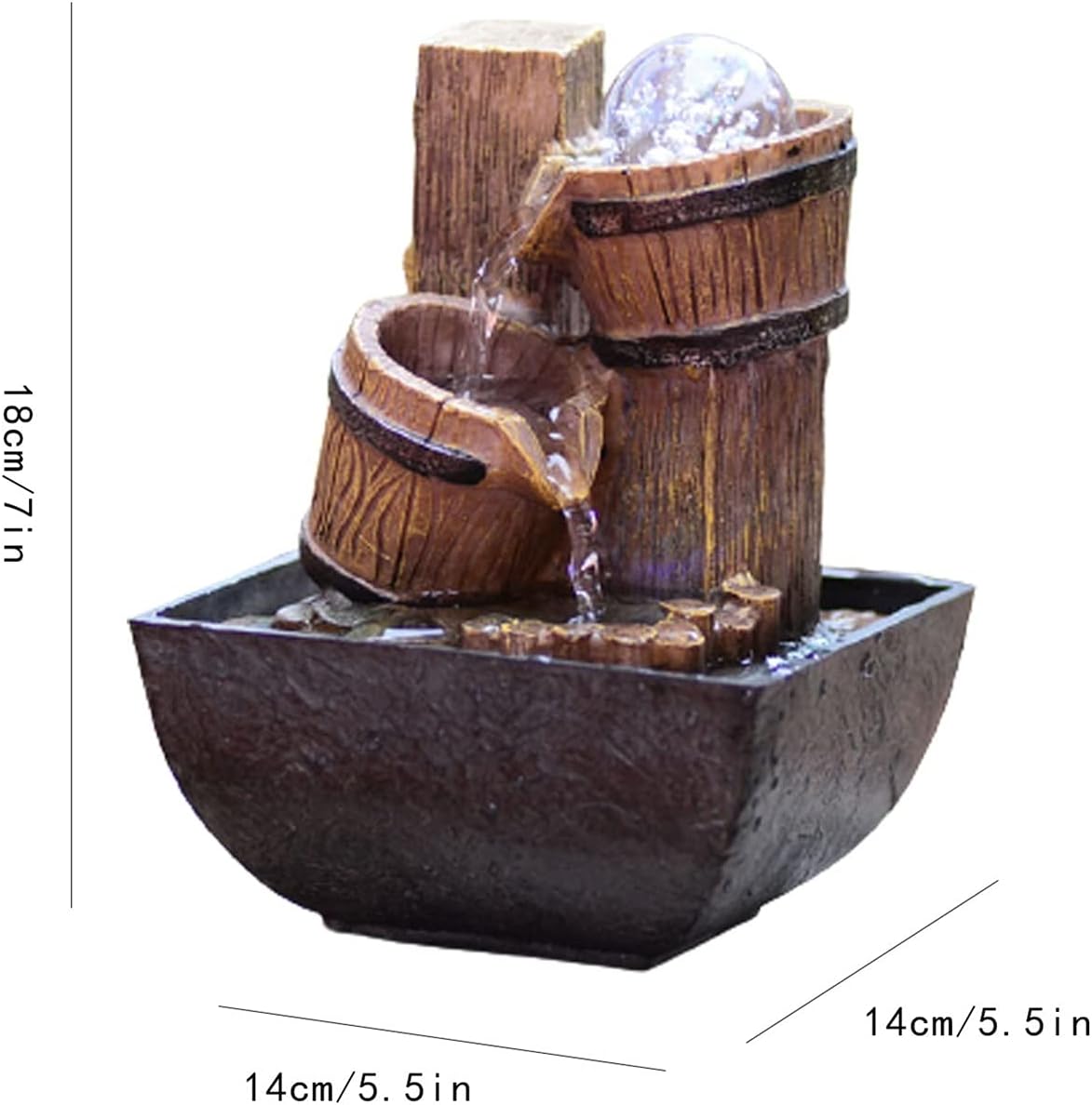 SUNESA Tabletop Fountain Resin Waterfall Decor