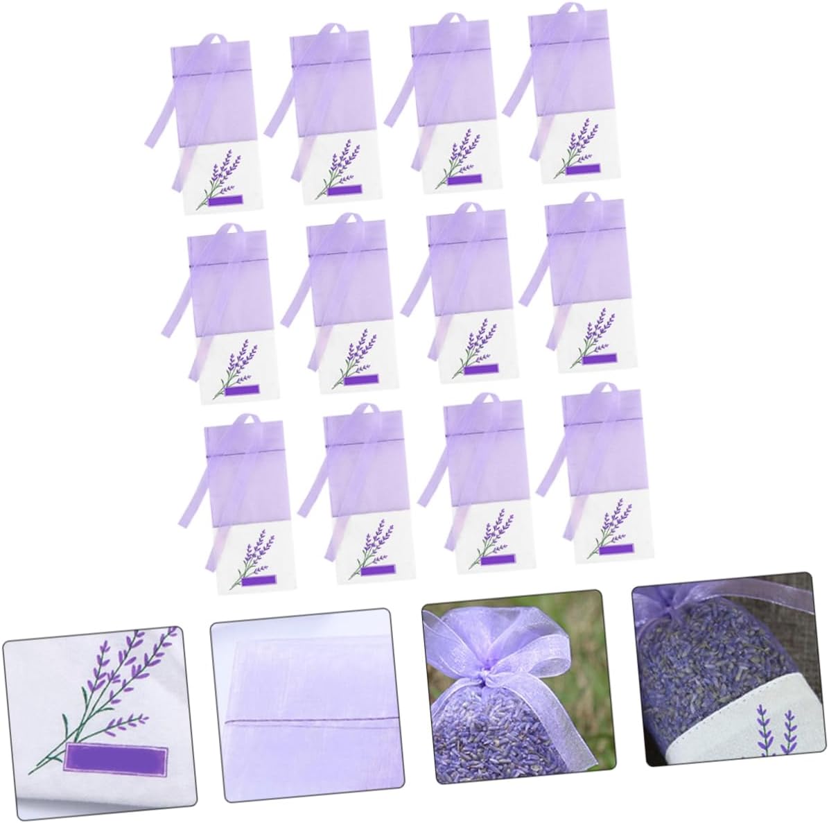 24 Pack Lavender Scent Sachet Pouches for Home Fragrance