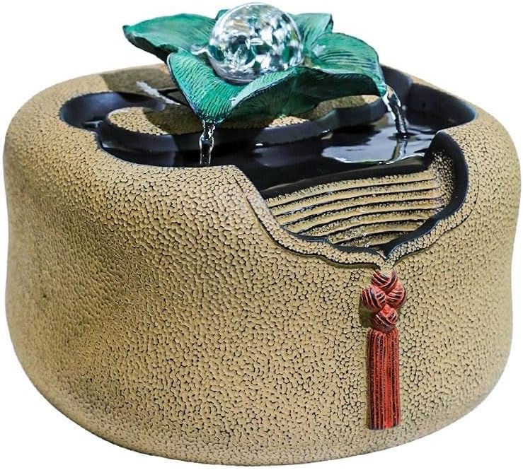 Yellow Resin Indoor Tabletop Water Fountain
