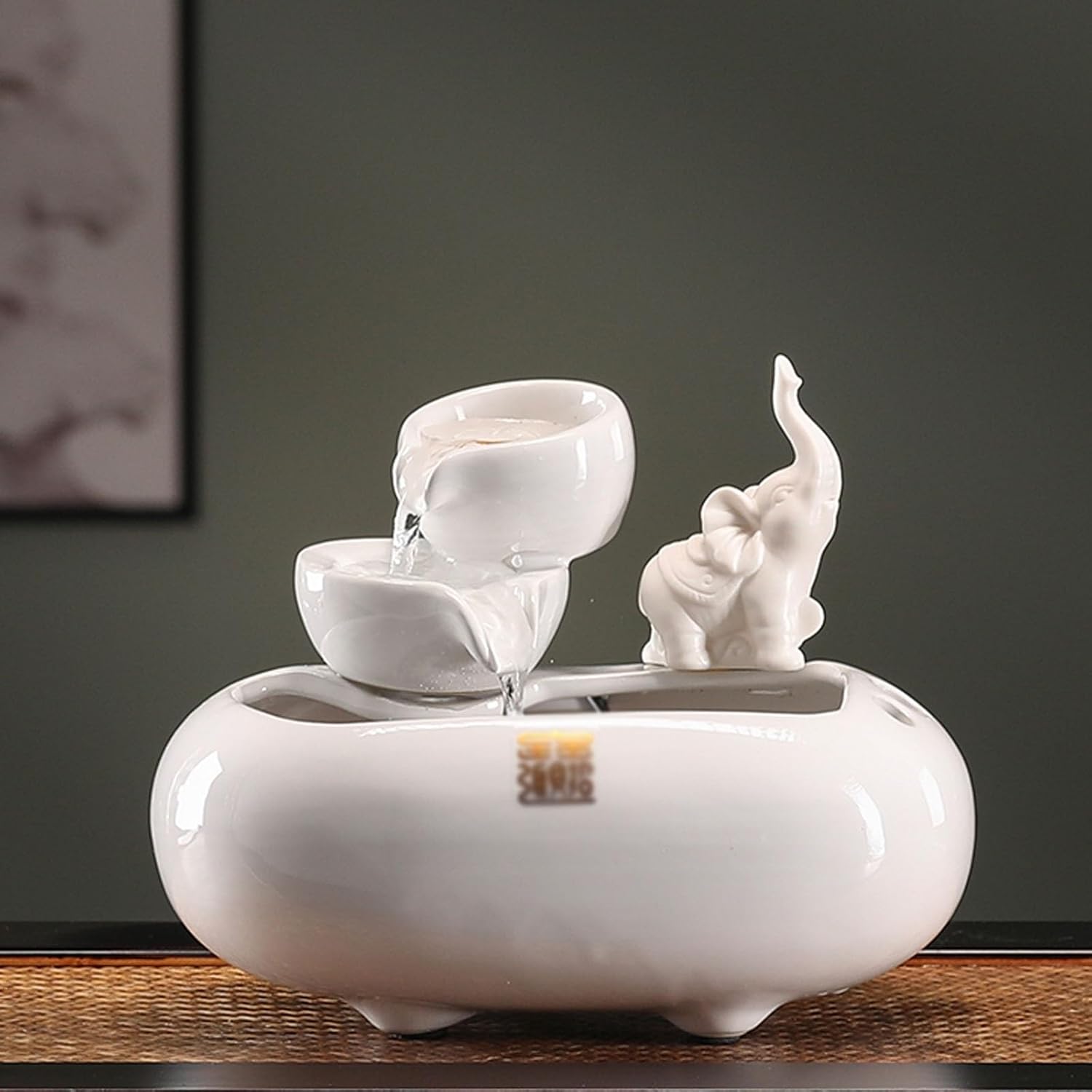 LSJINGS Creative Ceramic Waterfall Fountain for Home Office Living Room