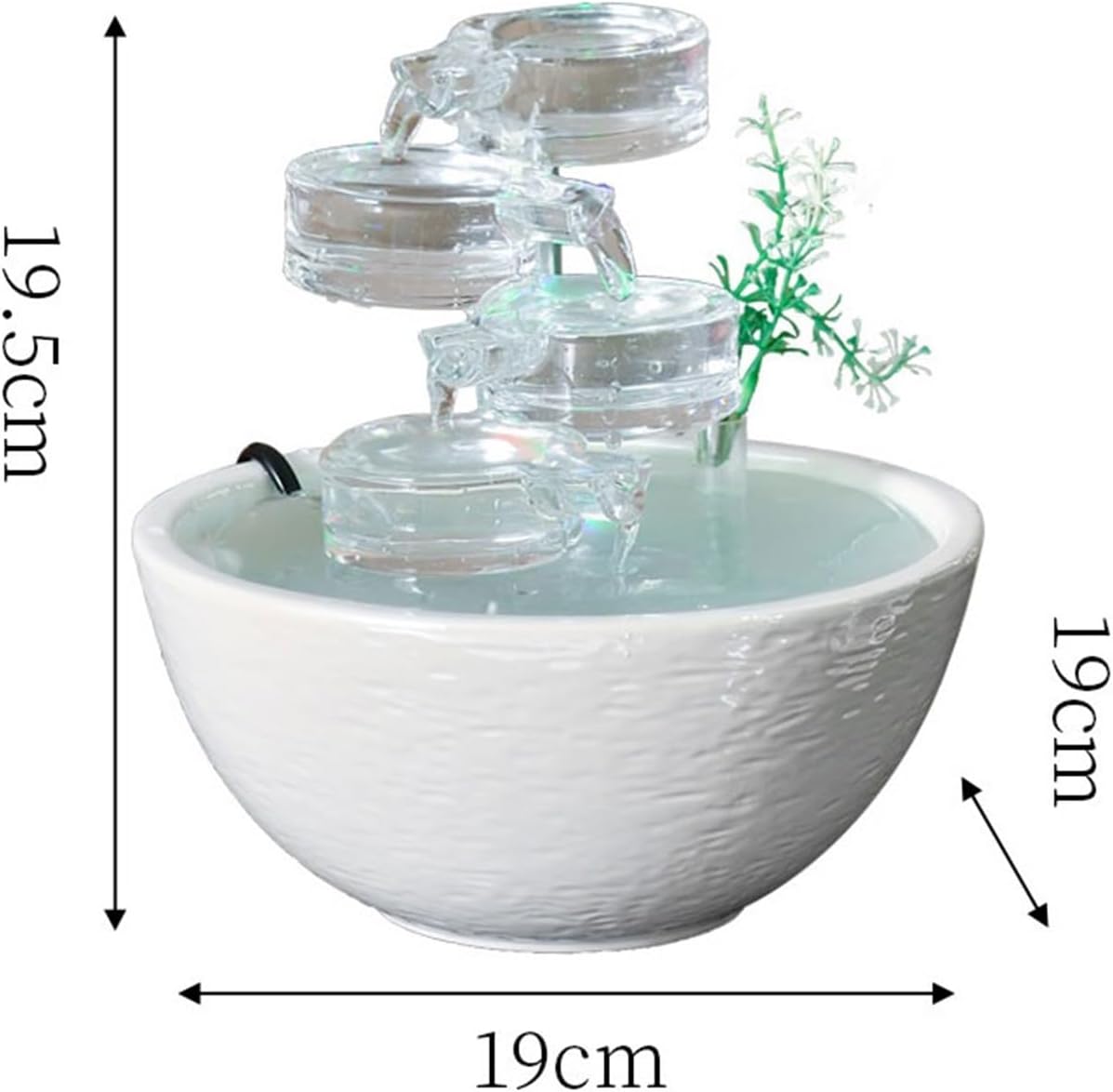 Modern Indoor Water Fountain Ceramic Desktop Decor
