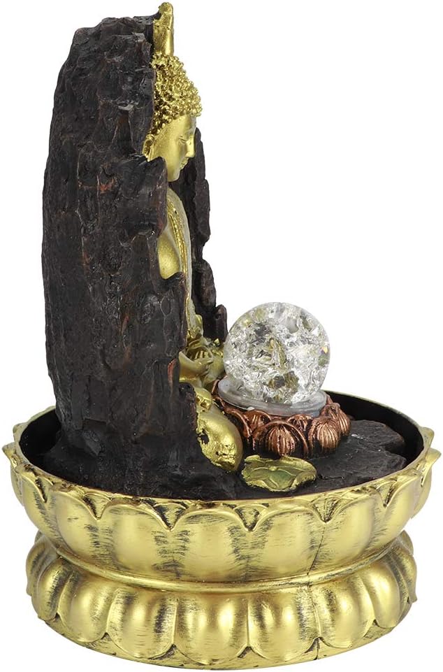 Mini Tabletop Fountain with LED Light and Water Sound