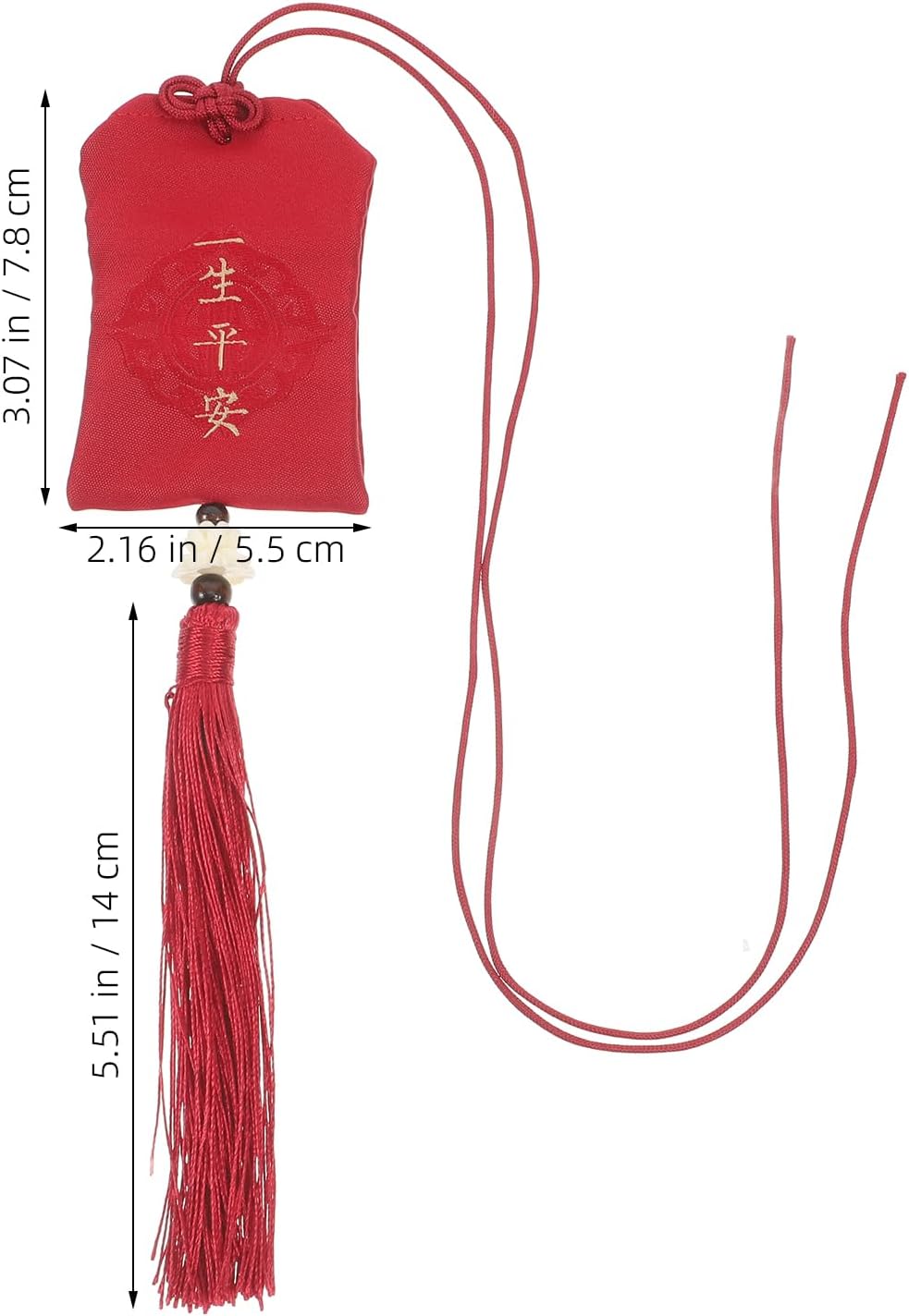 LOGOFUN 3pcs Red Chinese Style Scent Sachet with Tassel