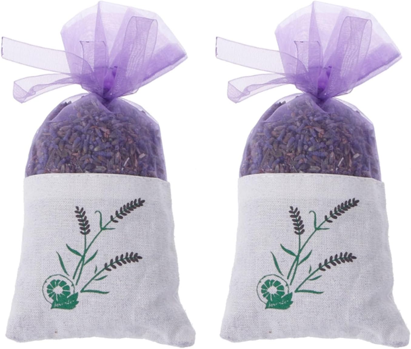 2Pcs Dried Lavender Sachets for Drawers and Closets