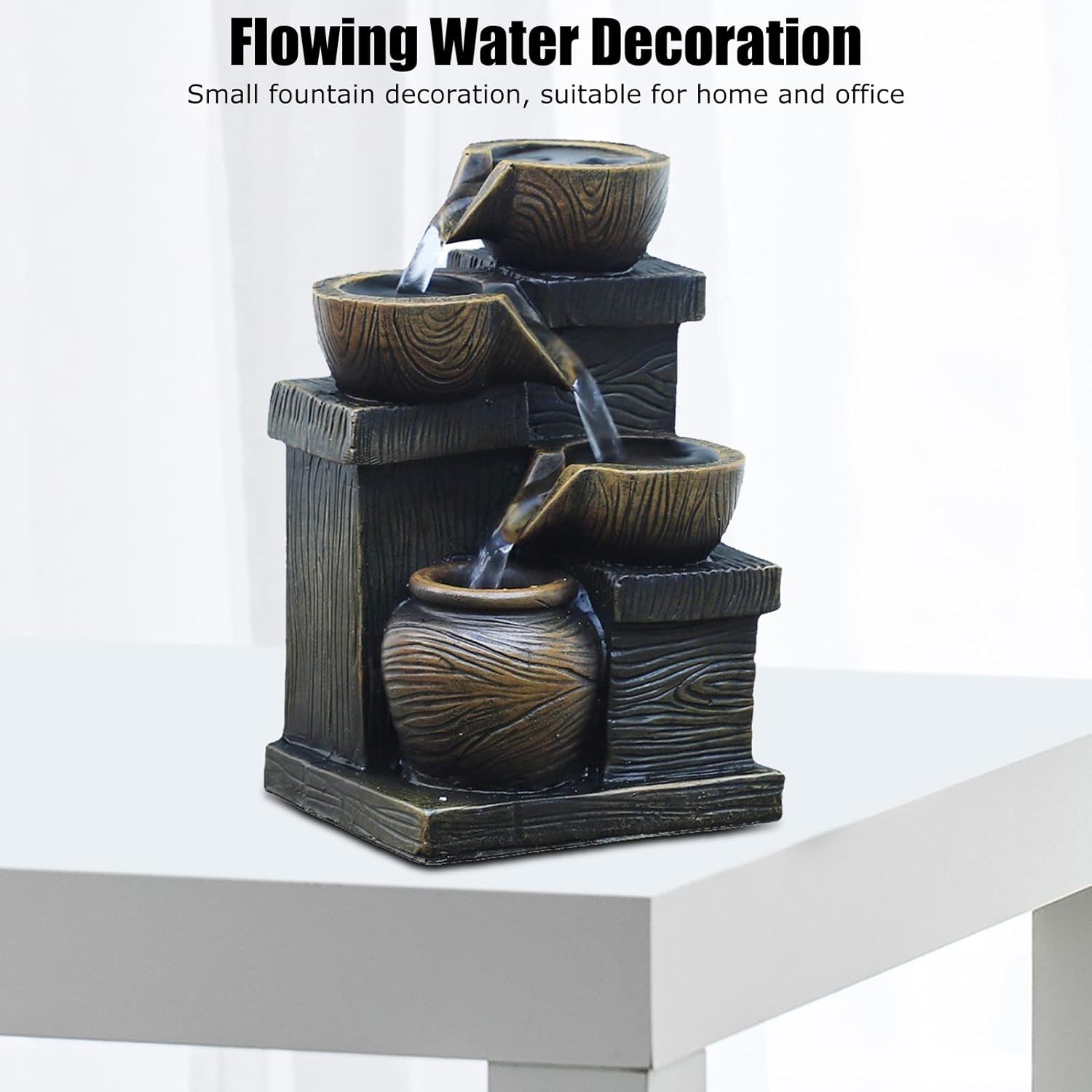USB 5V Tabletop Fountain Home Decor Sound Machine