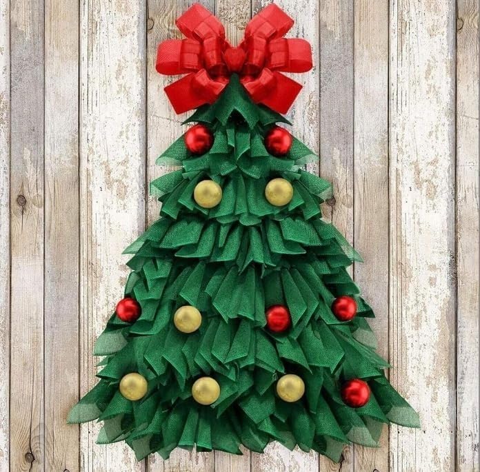 Handmade Christmas Tree Wreath for Front Door 1