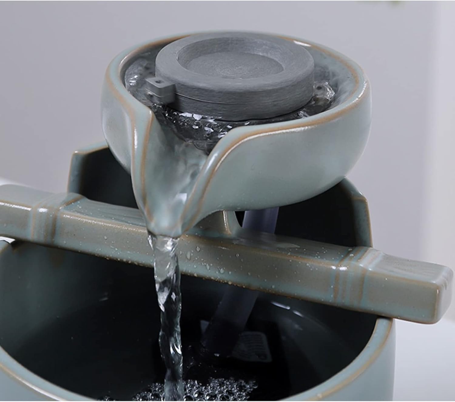 HASMI Brass Mini Ceramic Tabletop Fountain