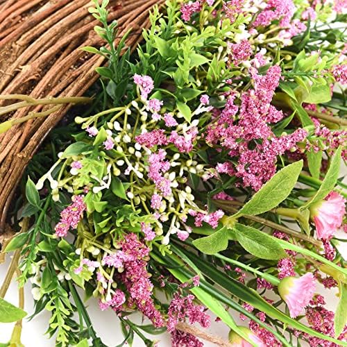 Pink Berry Wildflower Door Wreath Decor