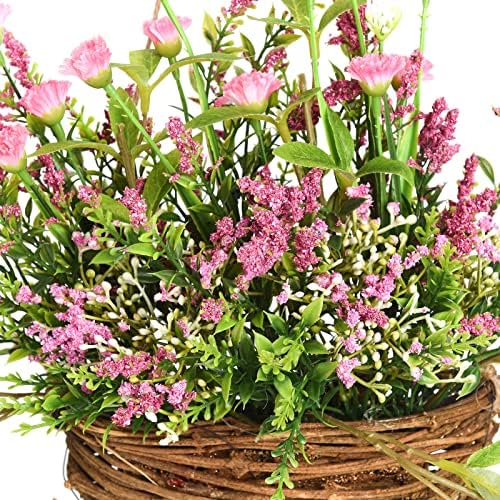 Pink Berry Wildflower Door Wreath Decor