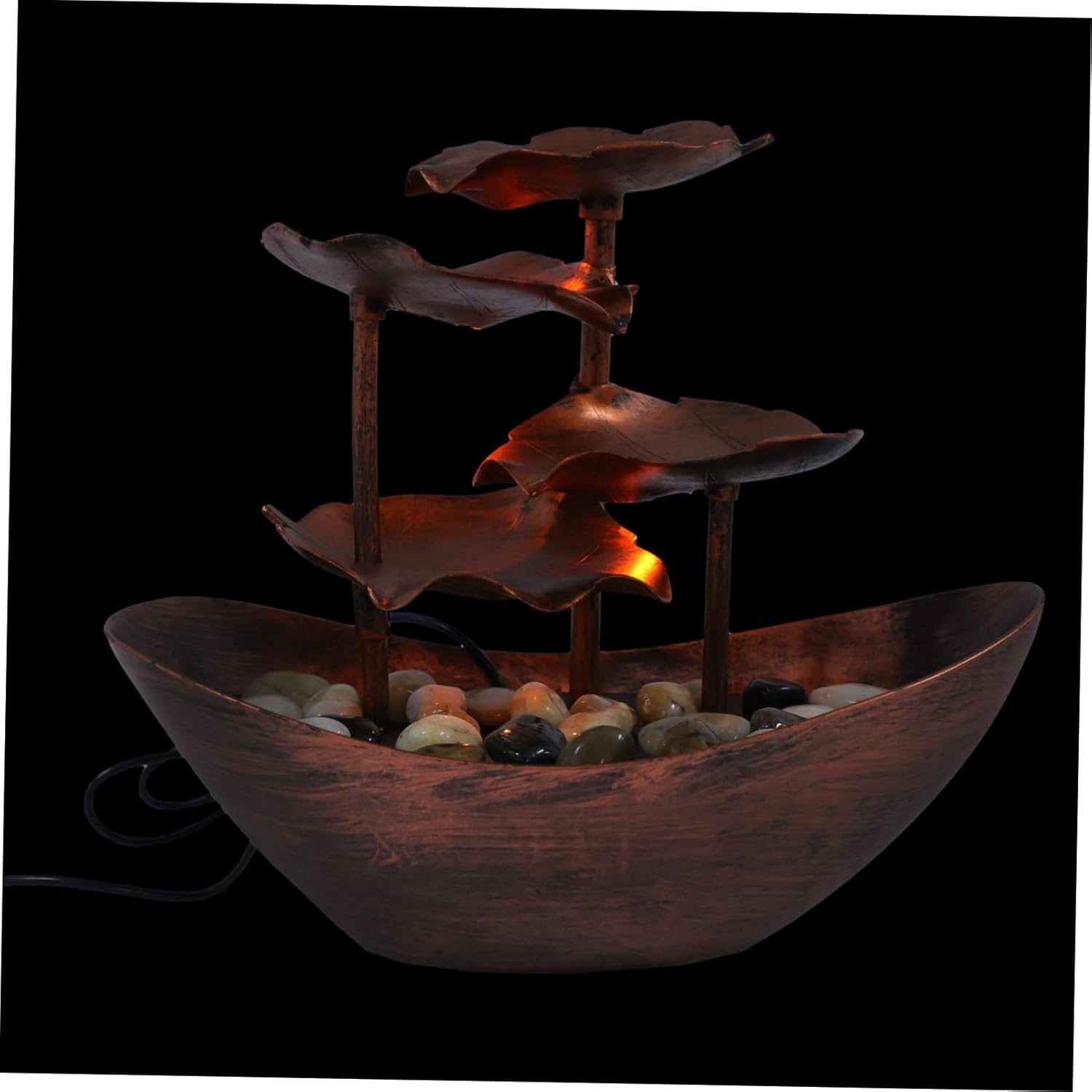 Waterfall Fountain Pump Light for Desktop Decor