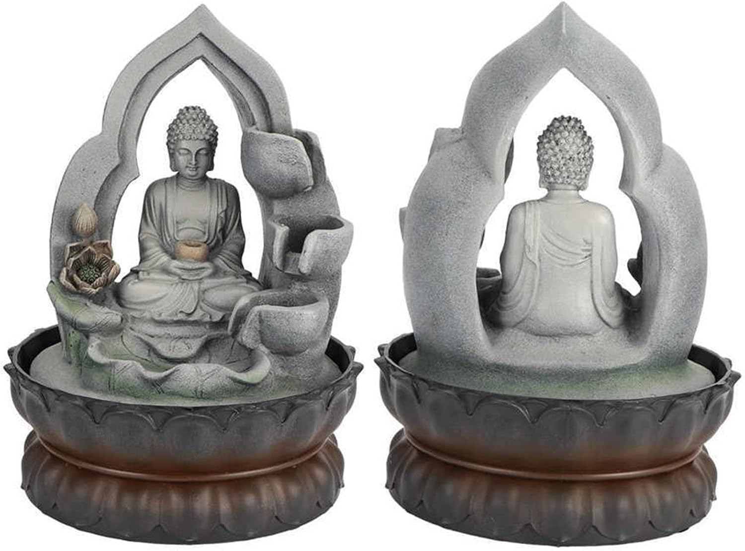 Indoor LED Resin Buddha Fountain for Home Office Decor