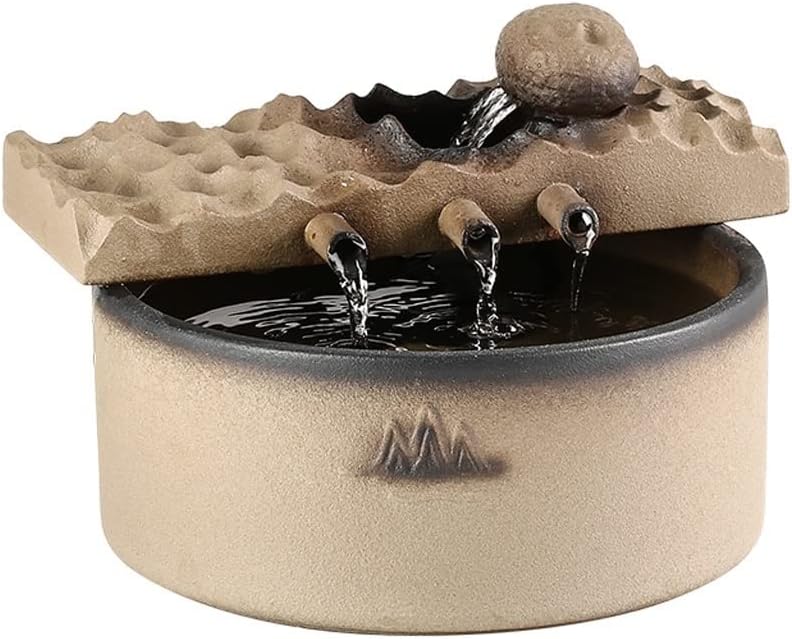 Ceramic Tabletop Fountain with Relaxing Water Flow