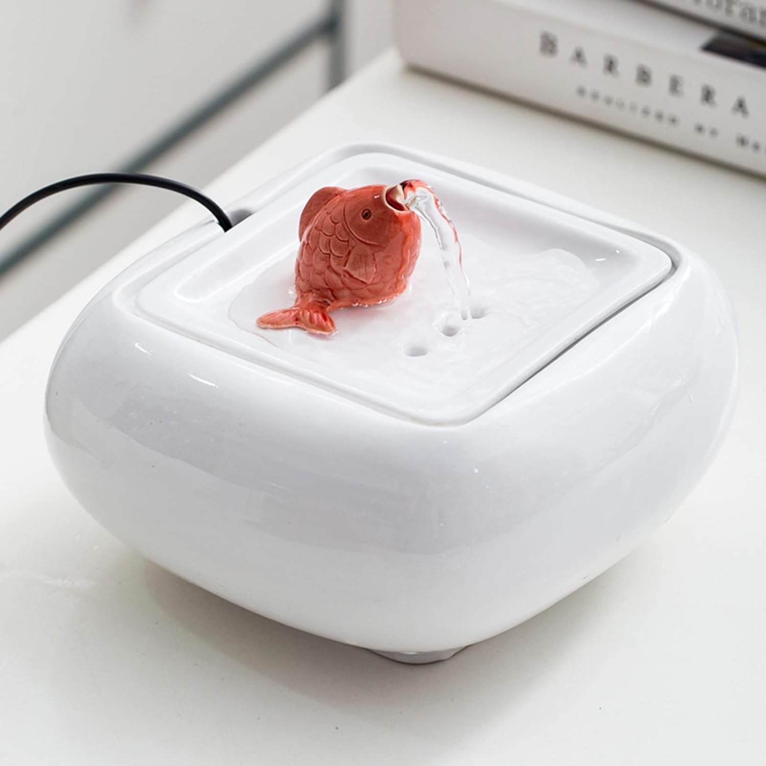 Cute Little Red Fish Tabletop Water Fountain