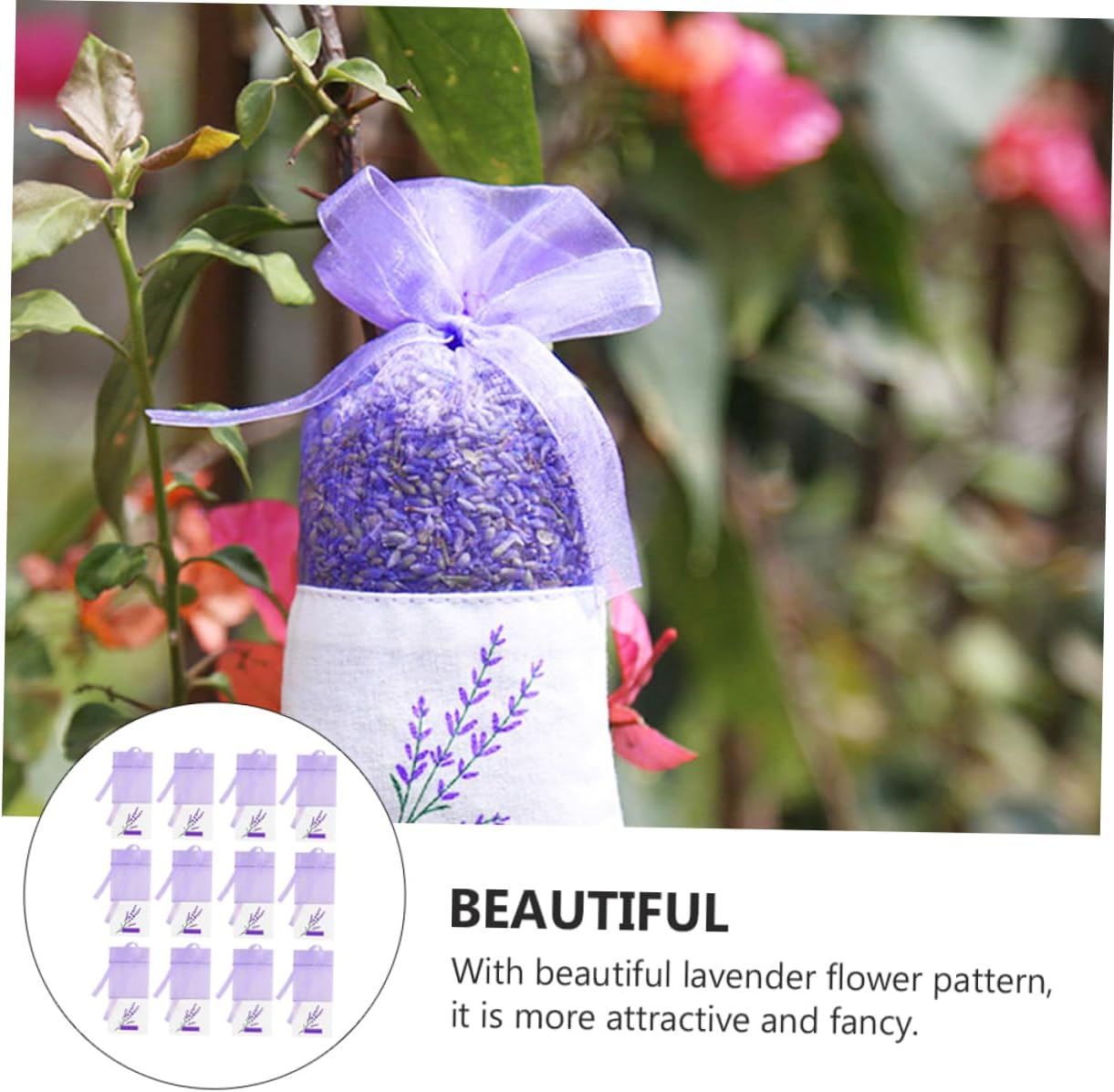 24 Pack Lavender Scent Sachet Pouches for Home Fragrance