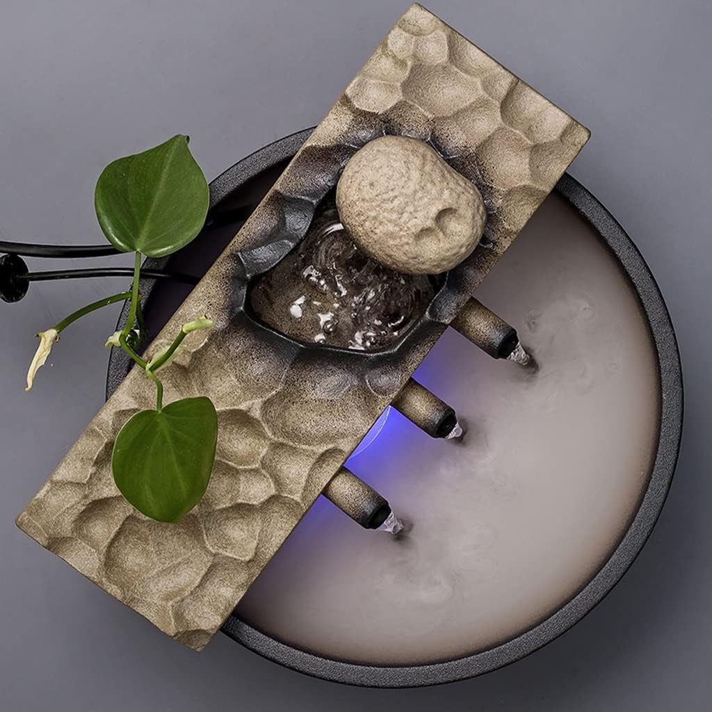 sdneNest Tabletop Fountain Home Decor Ceramic Water Feature