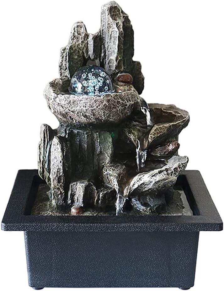Brass Tabletop Fountain with Flowing Water Sound