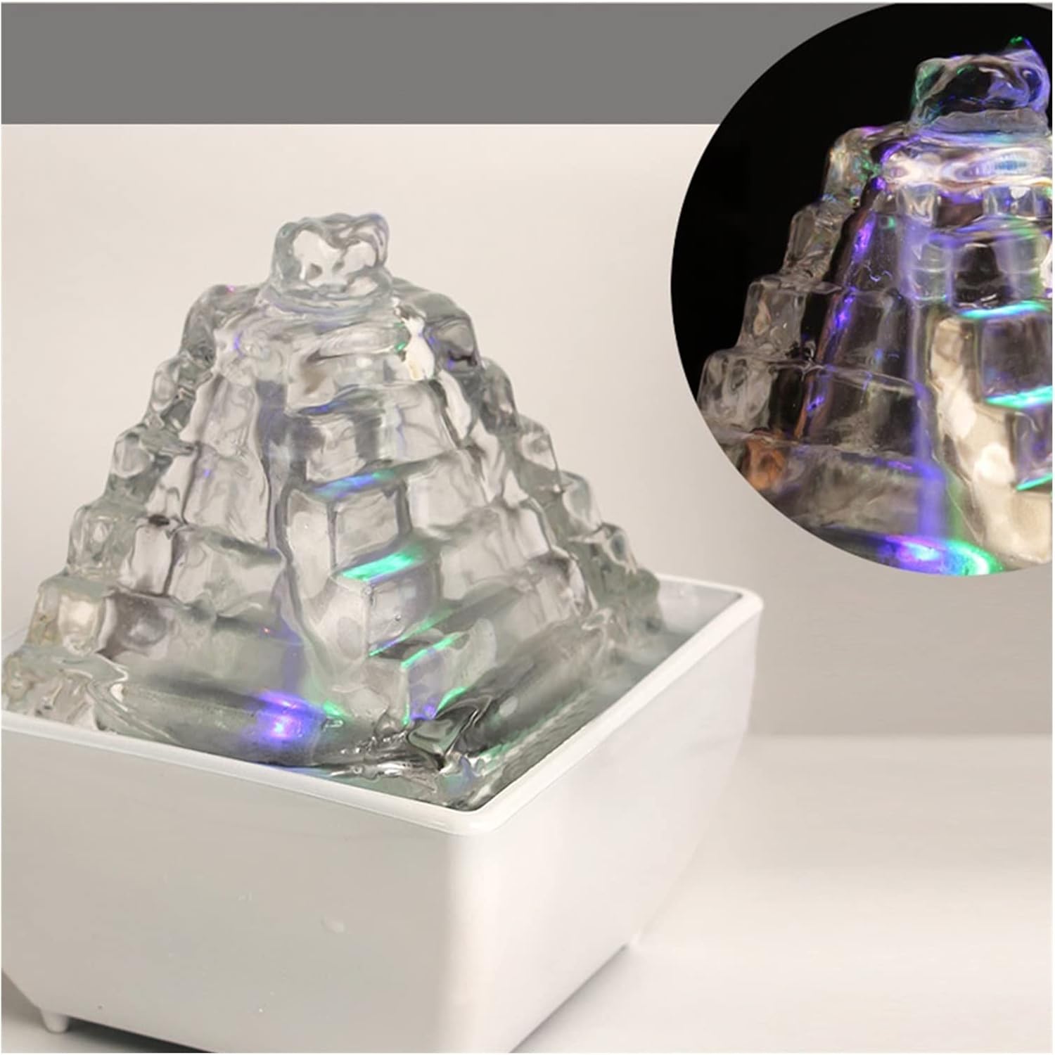 Moisture Tabletop Fountain with LED Light