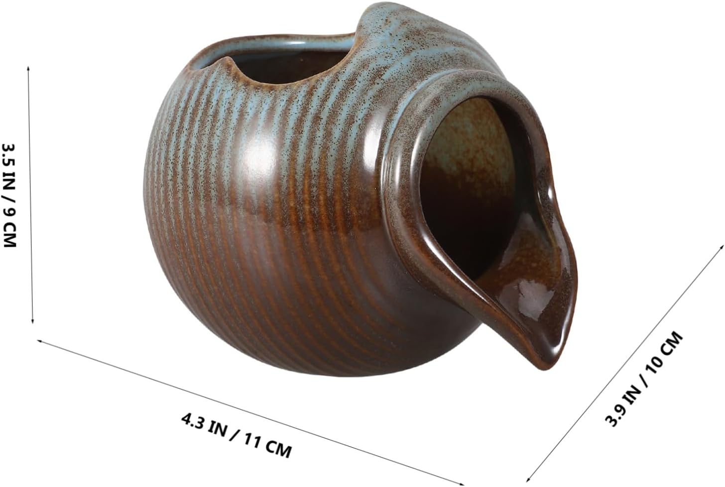 Wakauto Ceramic Waterfall Jar Tabletop Fountain