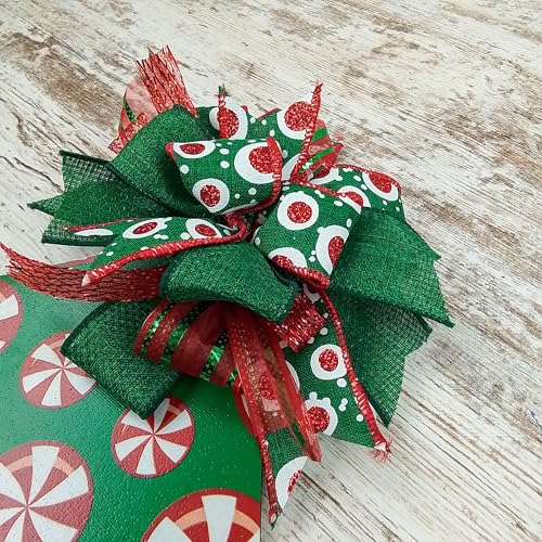 Christmas Tree Monogram Door Hanger with Bow