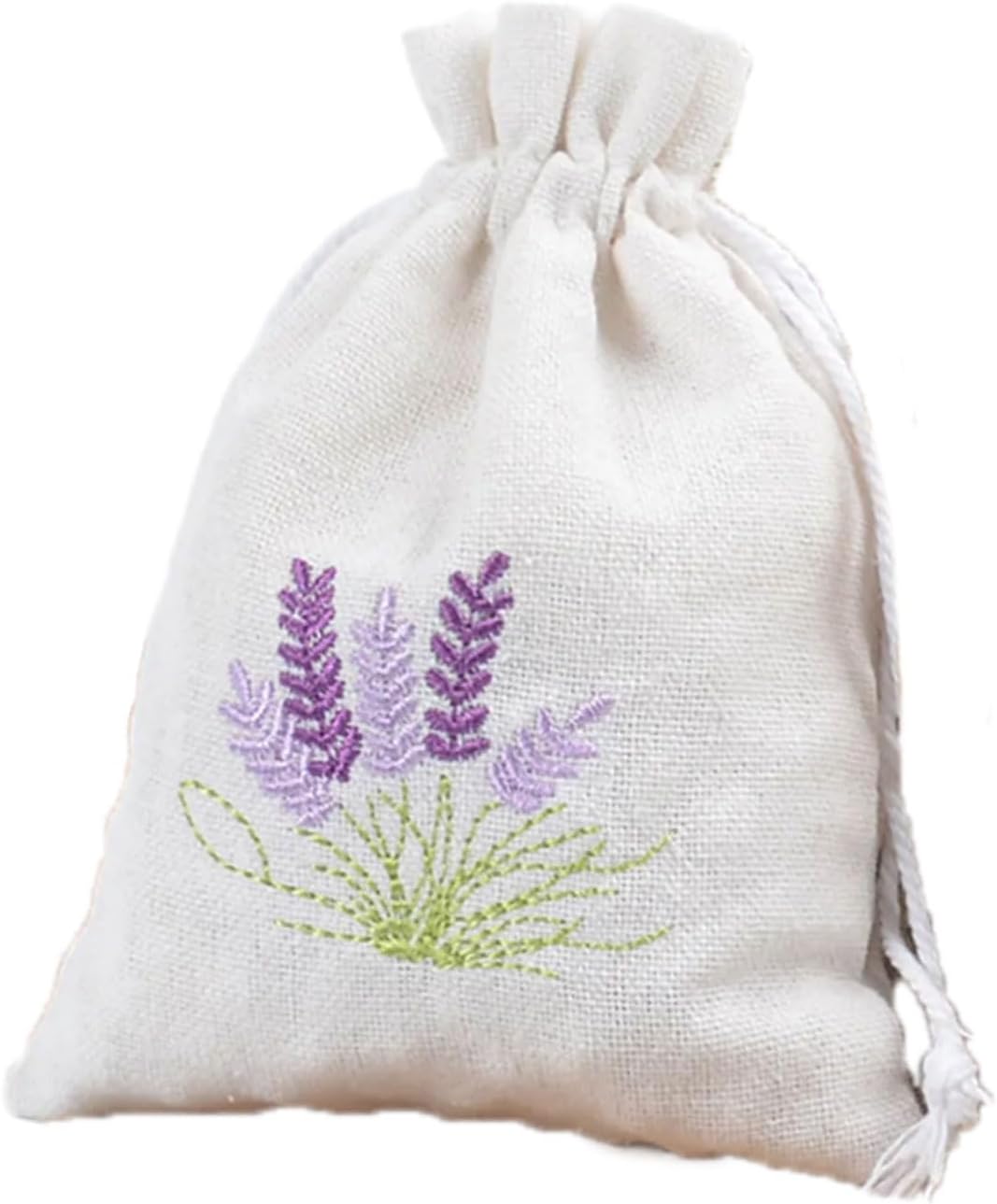 Pack of 10 Cotton Linen Drawstring Bags for Jewelry Wedding Spices