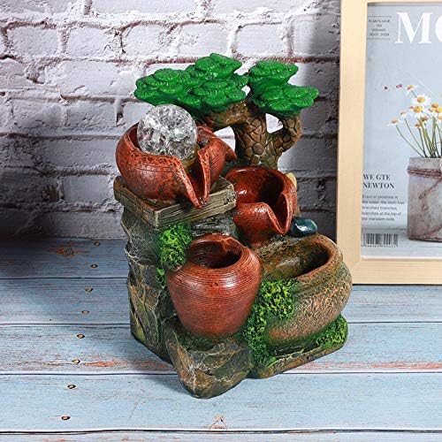 DYPASA Tabletop Fountain Home Decor Resin Water Feature