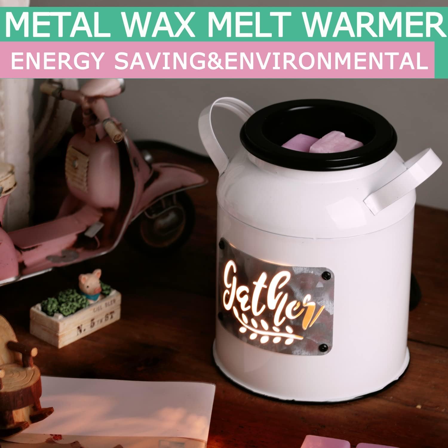 Rustic Farmhouse Wax Warmer with Milk Jug Design