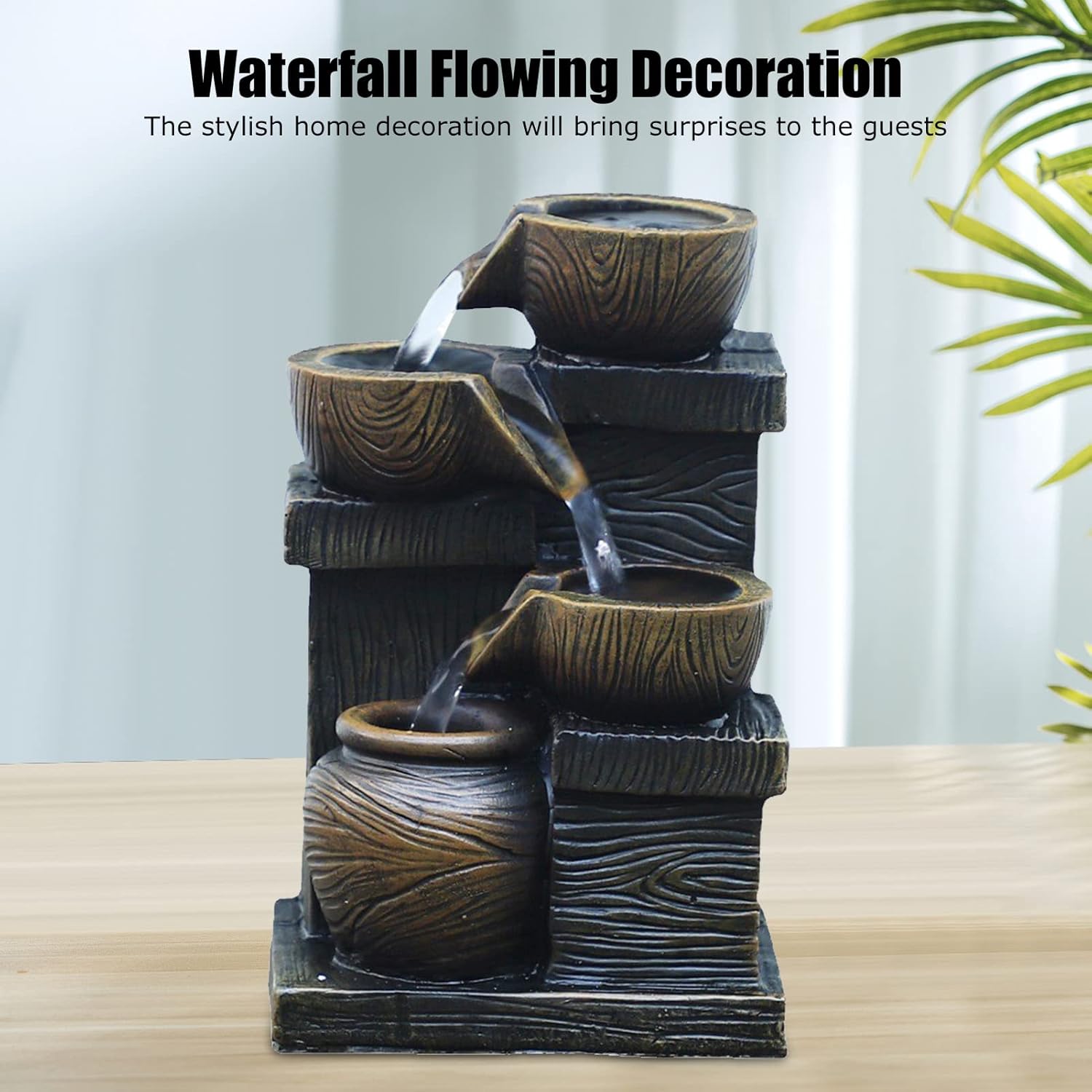 USB 5V Tabletop Fountain Home Decor Sound Machine