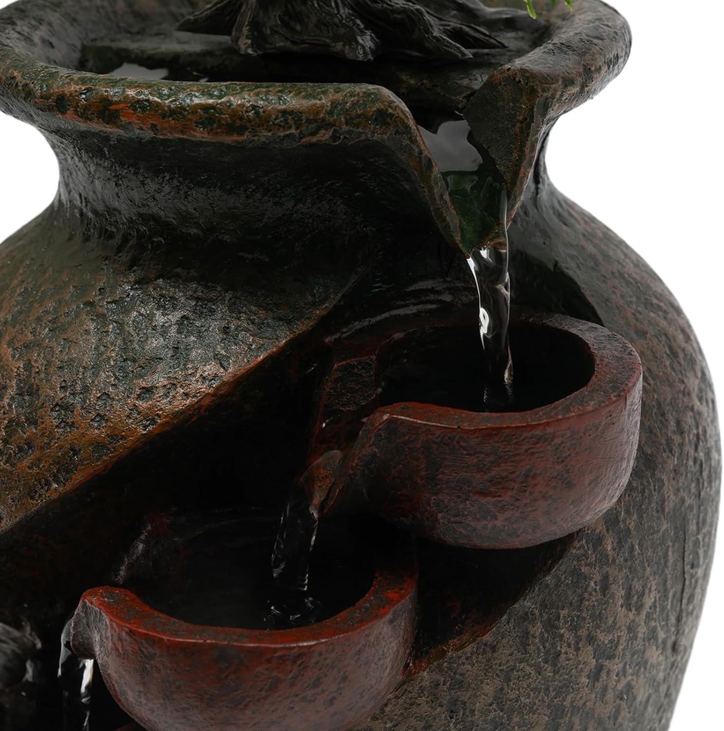 OUKANING 4 Level Tabletop Water Fountain