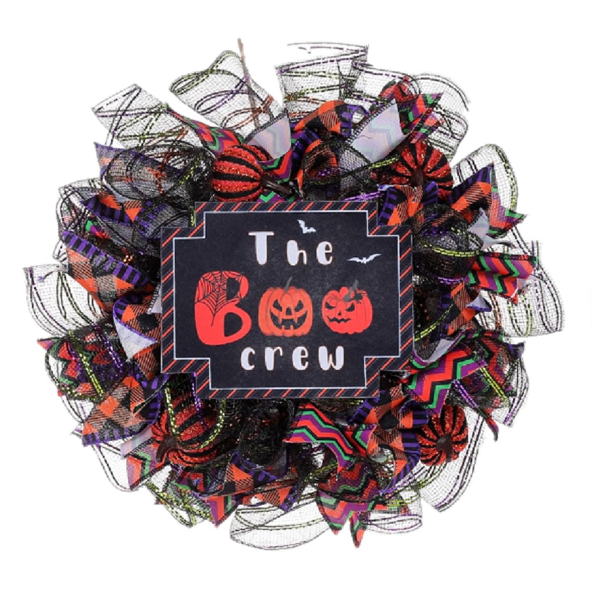 Halloween Wreath Door Decor Witch Hat