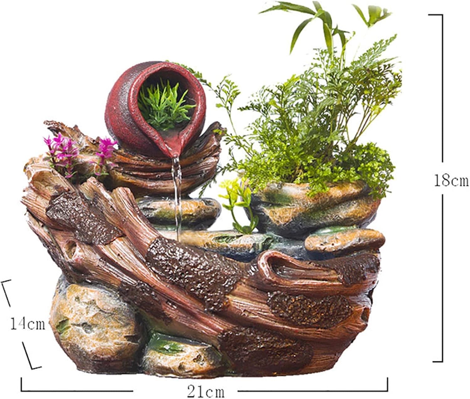 SUNESA Tabletop Fountain Indoor Decor with Plants