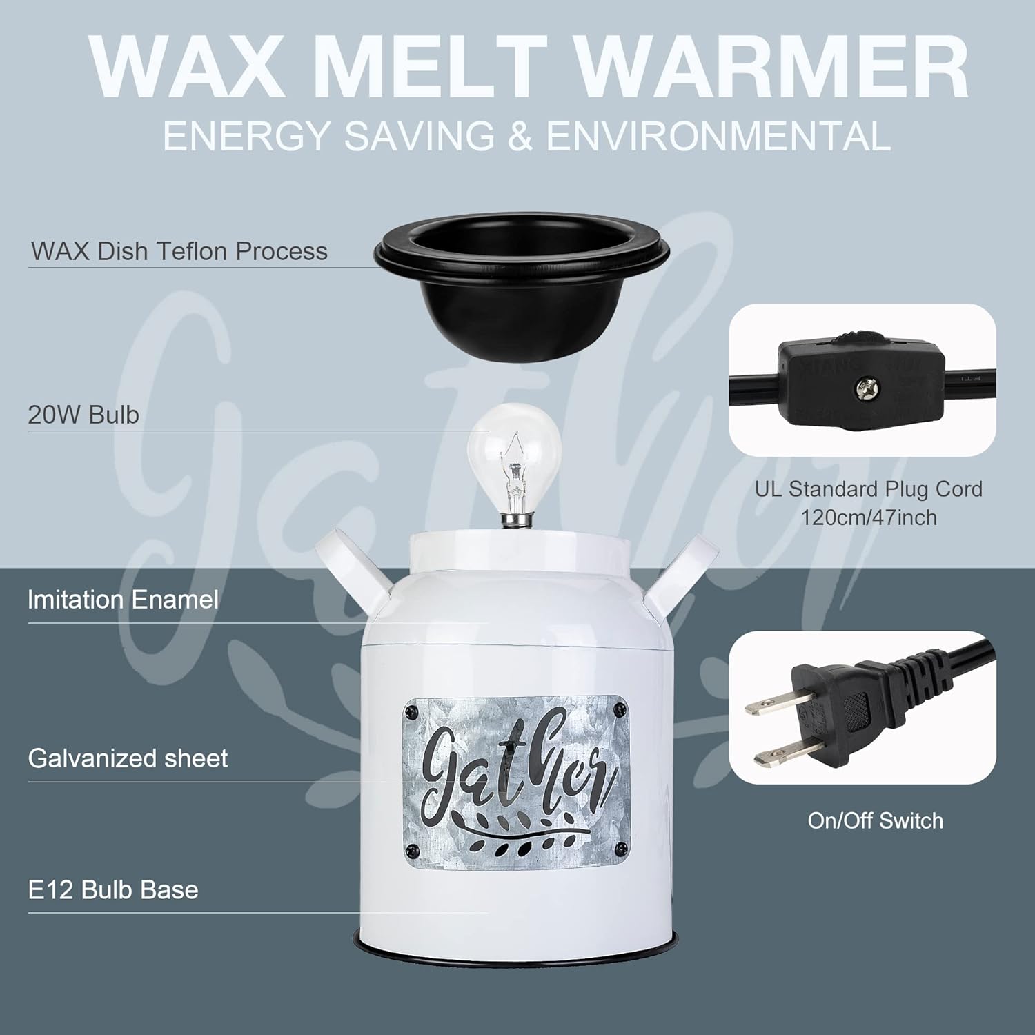 Rustic Farmhouse Wax Warmer with Milk Jug Design