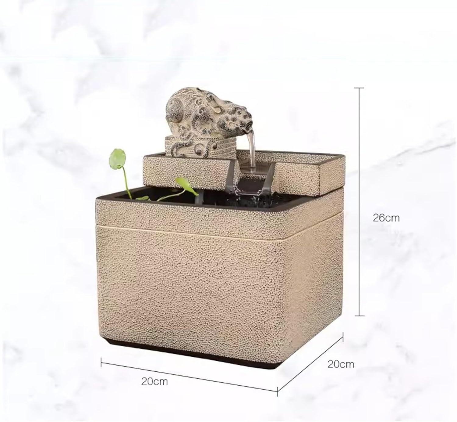 Tabletop Fountain with Flowing Water for Relaxation and Decor