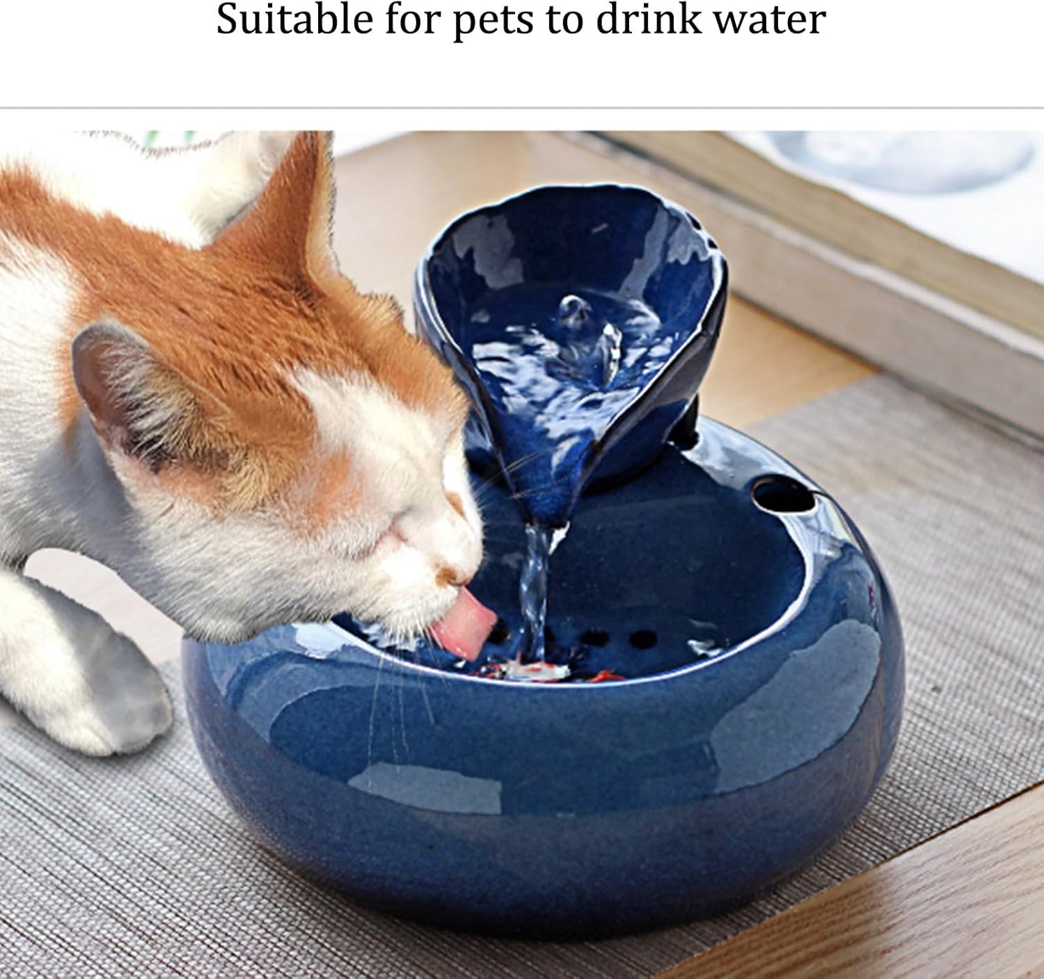 Ceramic Mini Waterfall Fountain Pet Office Humidifier