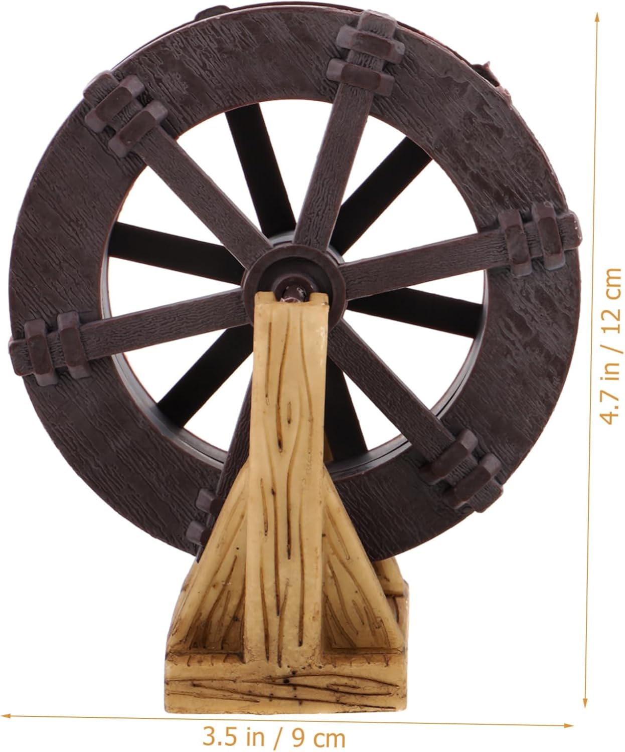 Waterfall Fountain Wheel Tabletop Decor Rotating Water Wheel with Support Stands for Zen Gardens