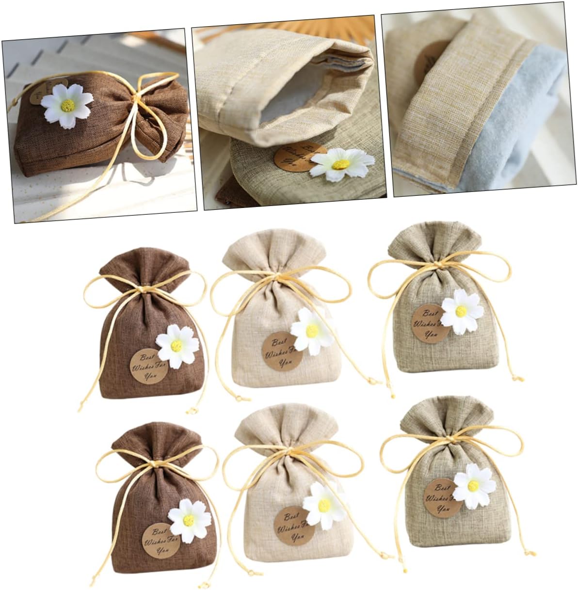 Wakauto 6pcs Lavender Sachet Bags for Wardrobe Home and Car