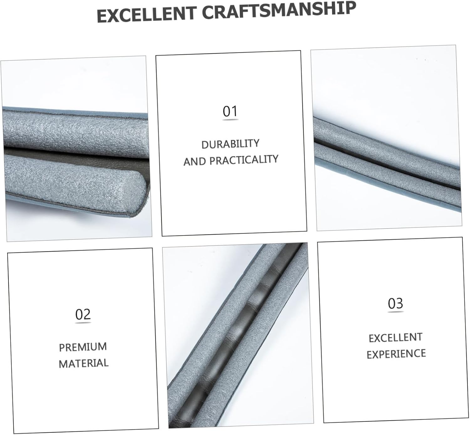 3pc Door Draft Stopper Weather Stripping for Home and Dorm
