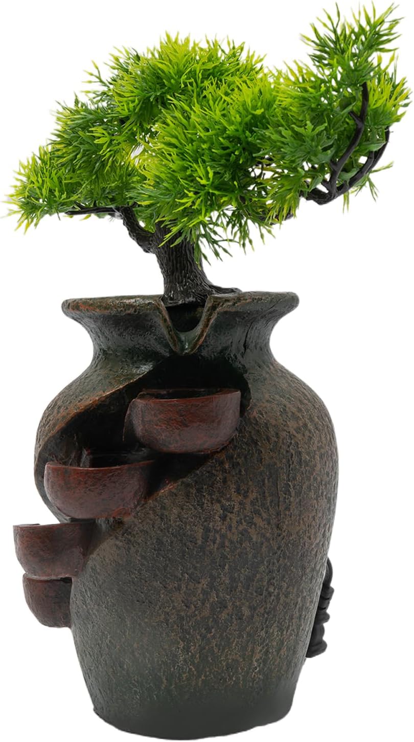 OUKANING 4 Level Tabletop Water Fountain