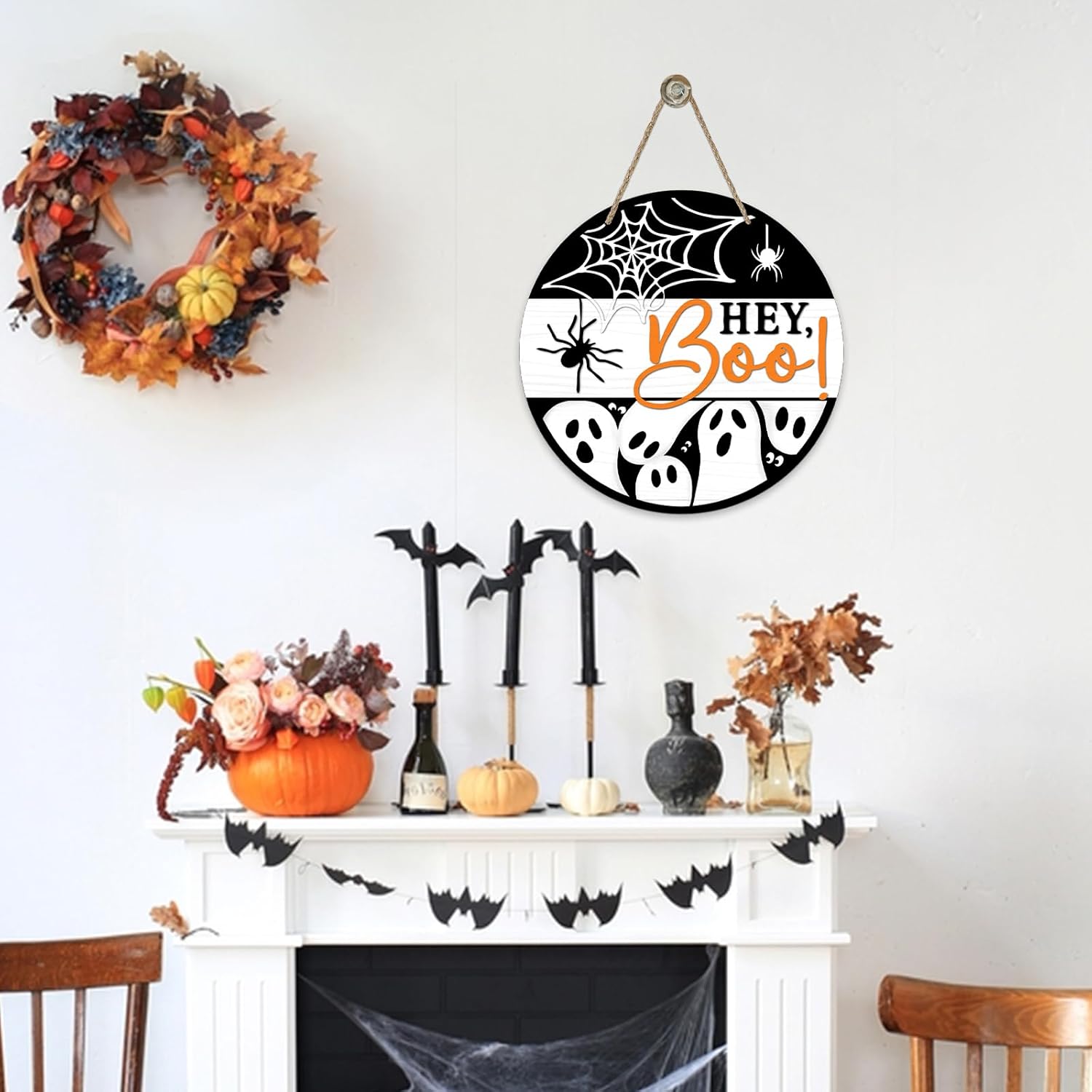 Deroro Halloween Ghost Door Sign Decor